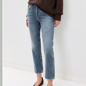 AGOLDE jeans size 26 RILEY high rise straight crop
